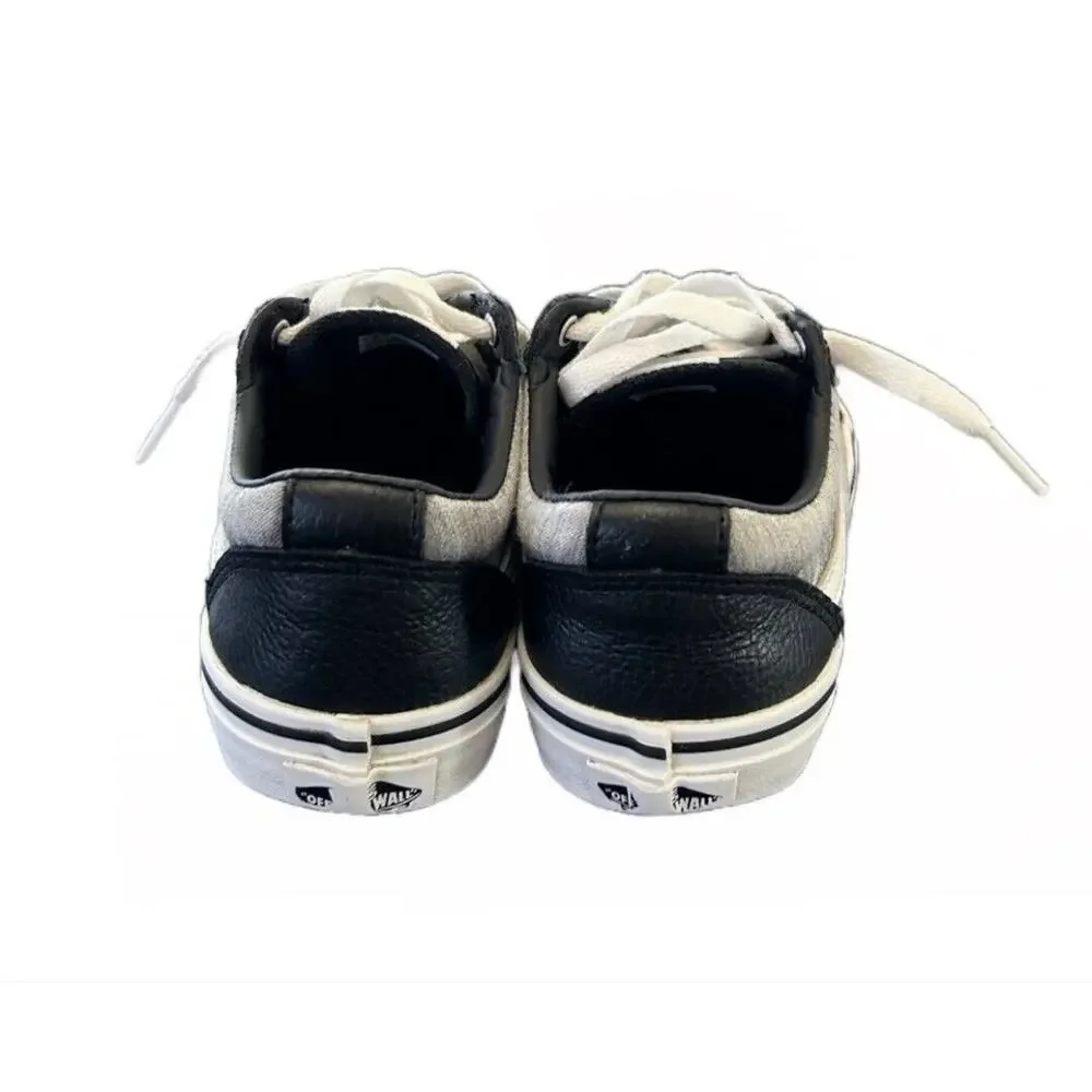 VANS Ward‎ Low Leather & Canvas Casual Fashion Skate Shoes Sneakers Youth Size 1